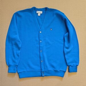 Men's Blue Cardigan Sweater